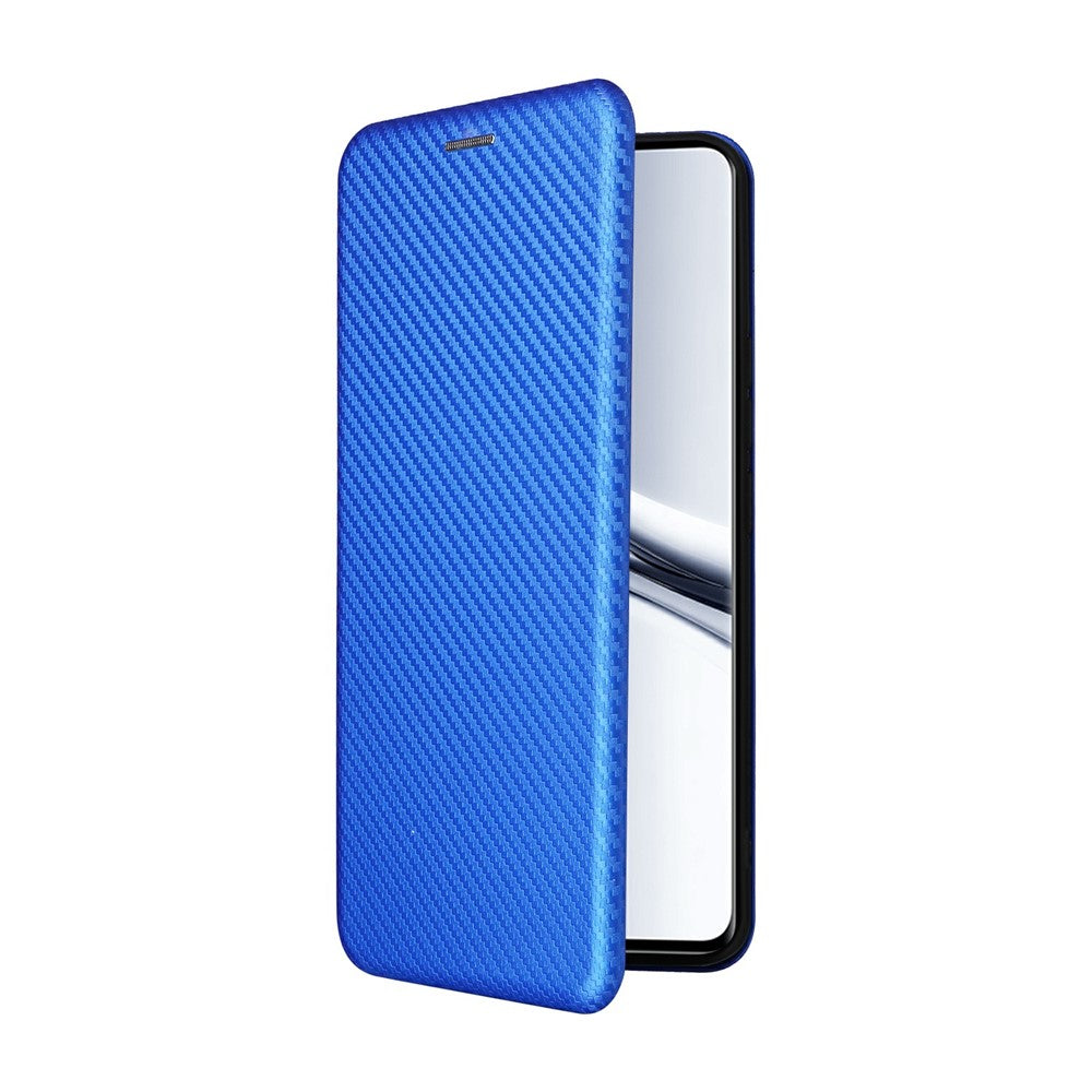 Phone Case For Xiaomi Poco M8 5G  /  Redmi Note 15 5G (Global)  /  15 4G (Global) Carbon Fiber Texture Drop-Proof PU Leather Phone Cover - Blue