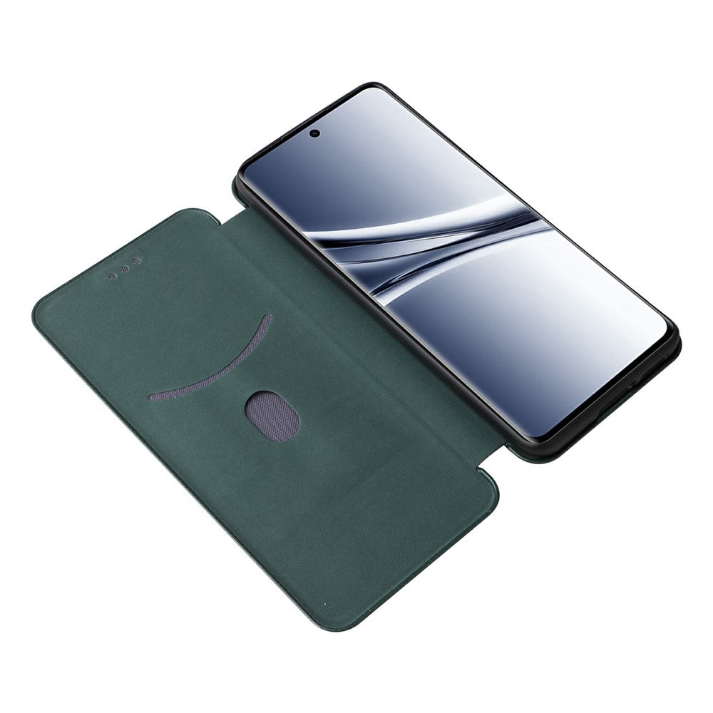 Phone Case For Xiaomi Poco M8 5G  /  Redmi Note 15 5G (Global)  /  15 4G (Global) Carbon Fiber Texture Drop-Proof PU Leather Phone Cover - Green