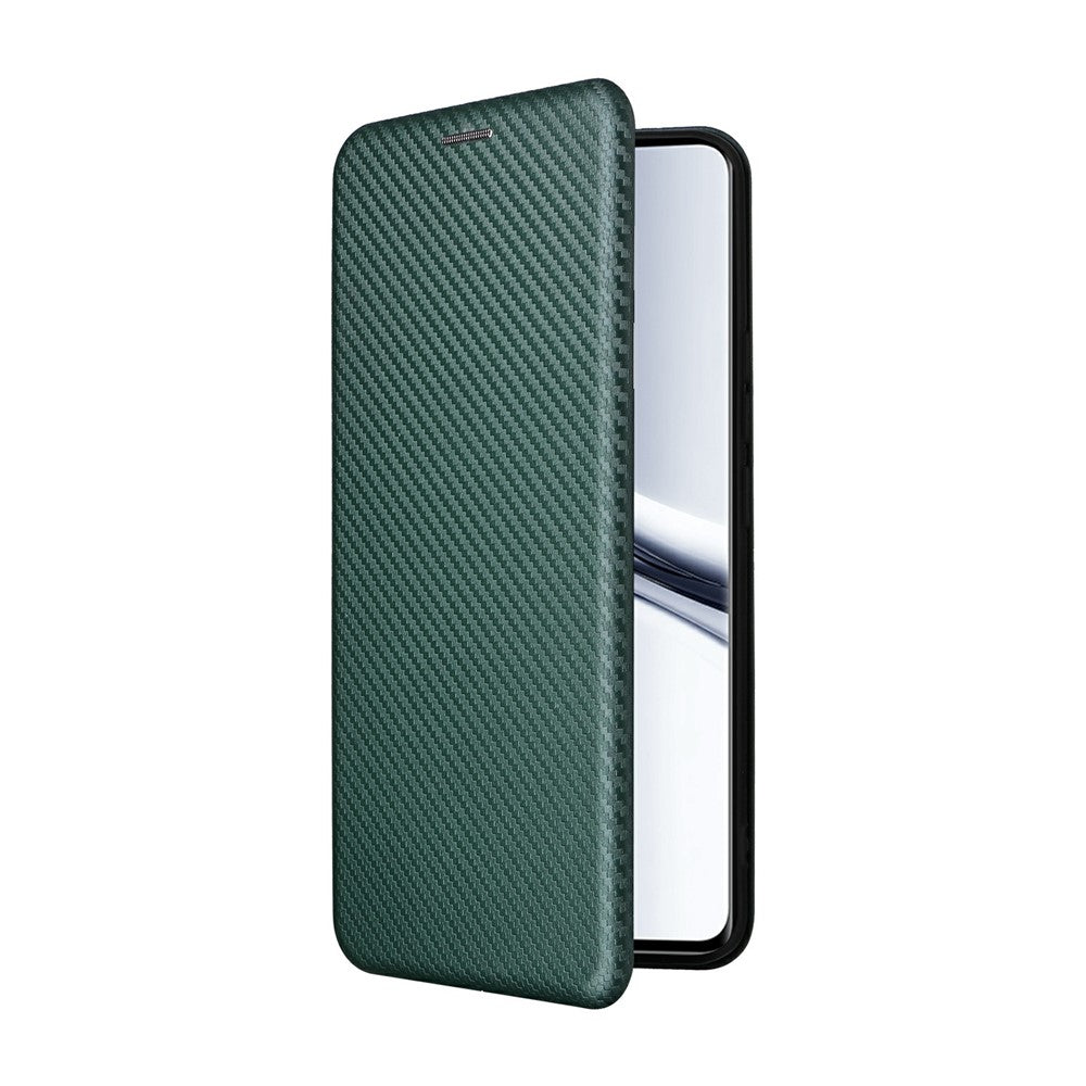 Phone Case For Xiaomi Poco M8 5G  /  Redmi Note 15 5G (Global)  /  15 4G (Global) Carbon Fiber Texture Drop-Proof PU Leather Phone Cover - Green