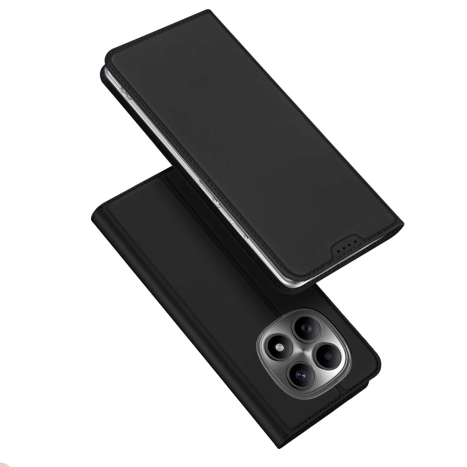 For Xiaomi Poco M8 5G / Redmi Note 15 5G (Global) / 15 4G (Global) Case DUX DUCIS Skin Pro Series Leather Stand Cover Card Holder - Black