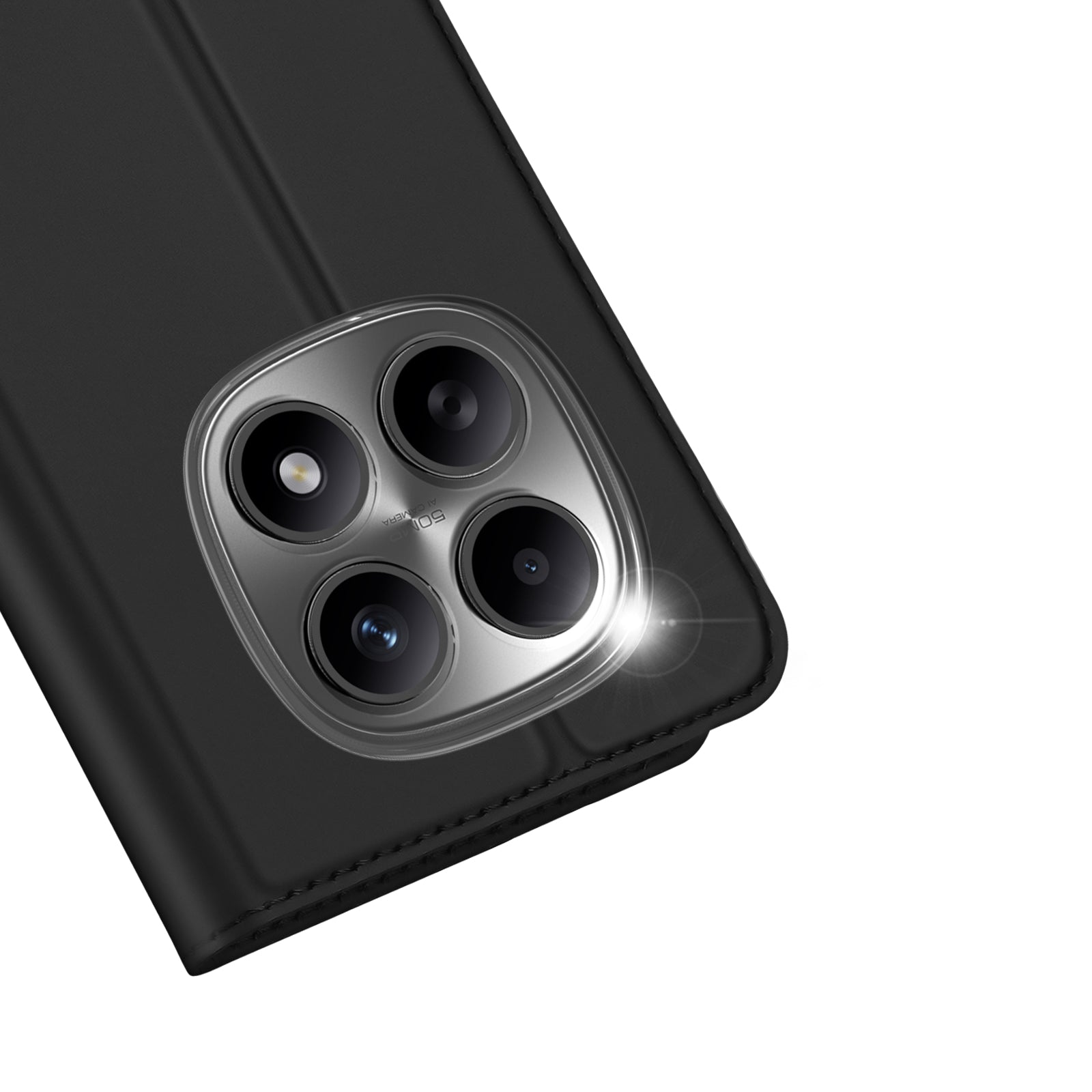 For Xiaomi Poco M8 5G / Redmi Note 15 5G (Global) / 15 4G (Global) Case DUX DUCIS Skin Pro Series Leather Stand Cover Card Holder - Black
