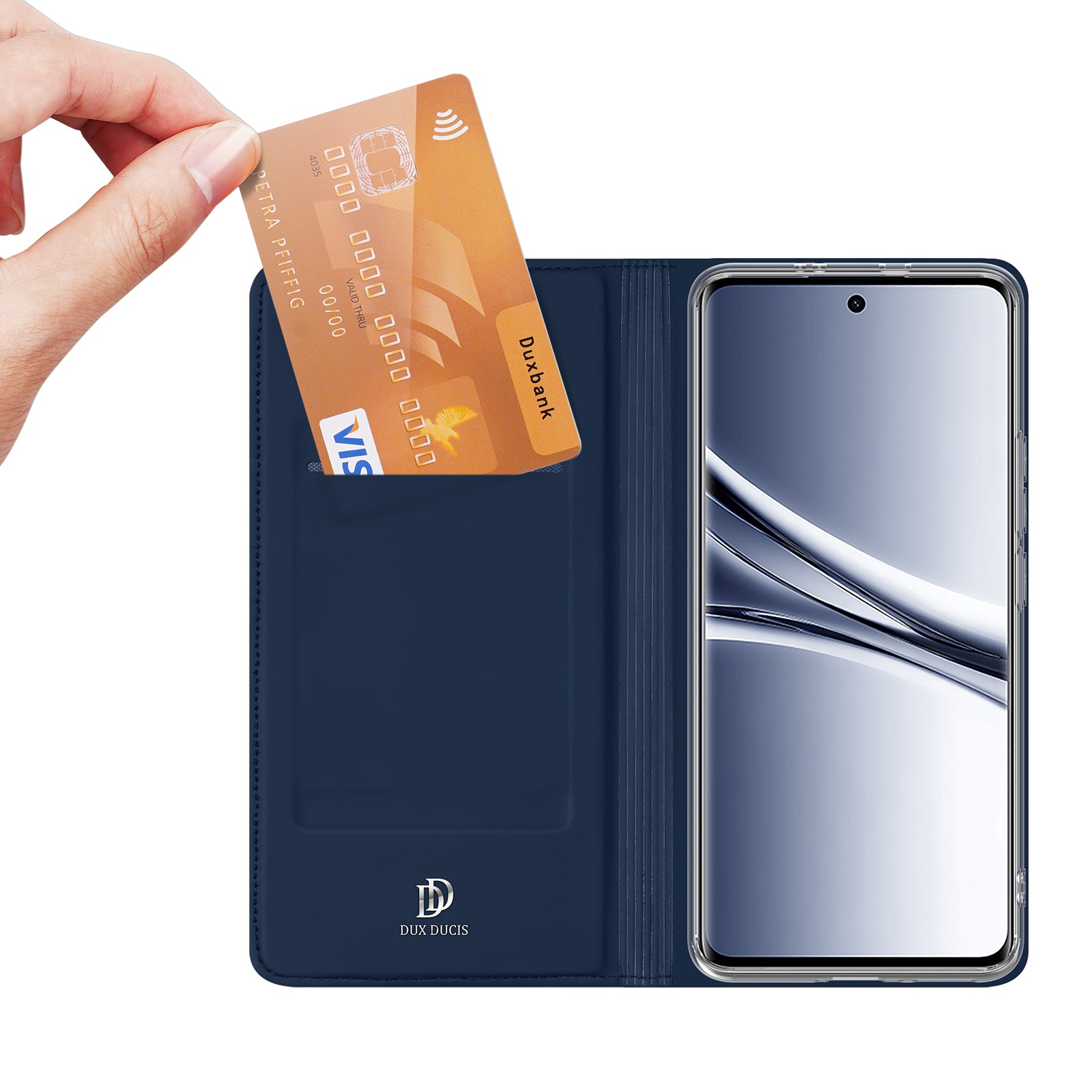 For Xiaomi Poco M8 5G / Redmi Note 15 5G (Global) / 15 4G (Global) Case DUX DUCIS Skin Pro Series Leather Stand Cover Card Holder - Blue