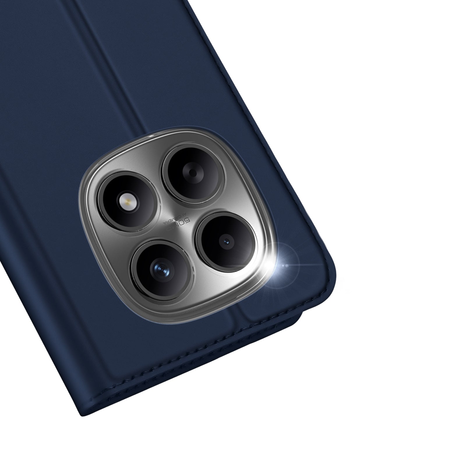 For Xiaomi Poco M8 5G / Redmi Note 15 5G (Global) / 15 4G (Global) Case DUX DUCIS Skin Pro Series Leather Stand Cover Card Holder - Blue