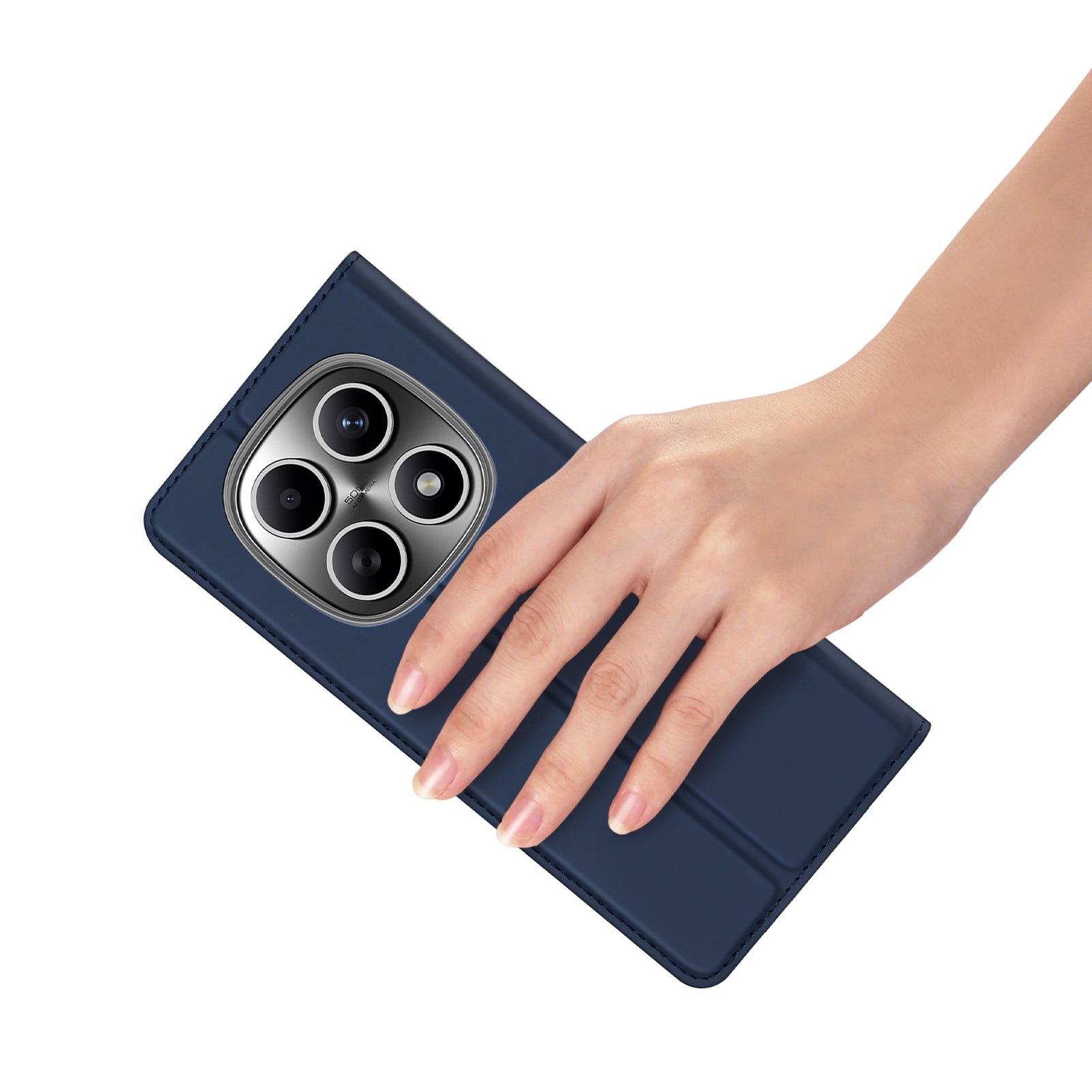 For Xiaomi Poco M8 5G / Redmi Note 15 5G (Global) / 15 4G (Global) Case DUX DUCIS Skin Pro Series Leather Stand Cover Card Holder - Blue