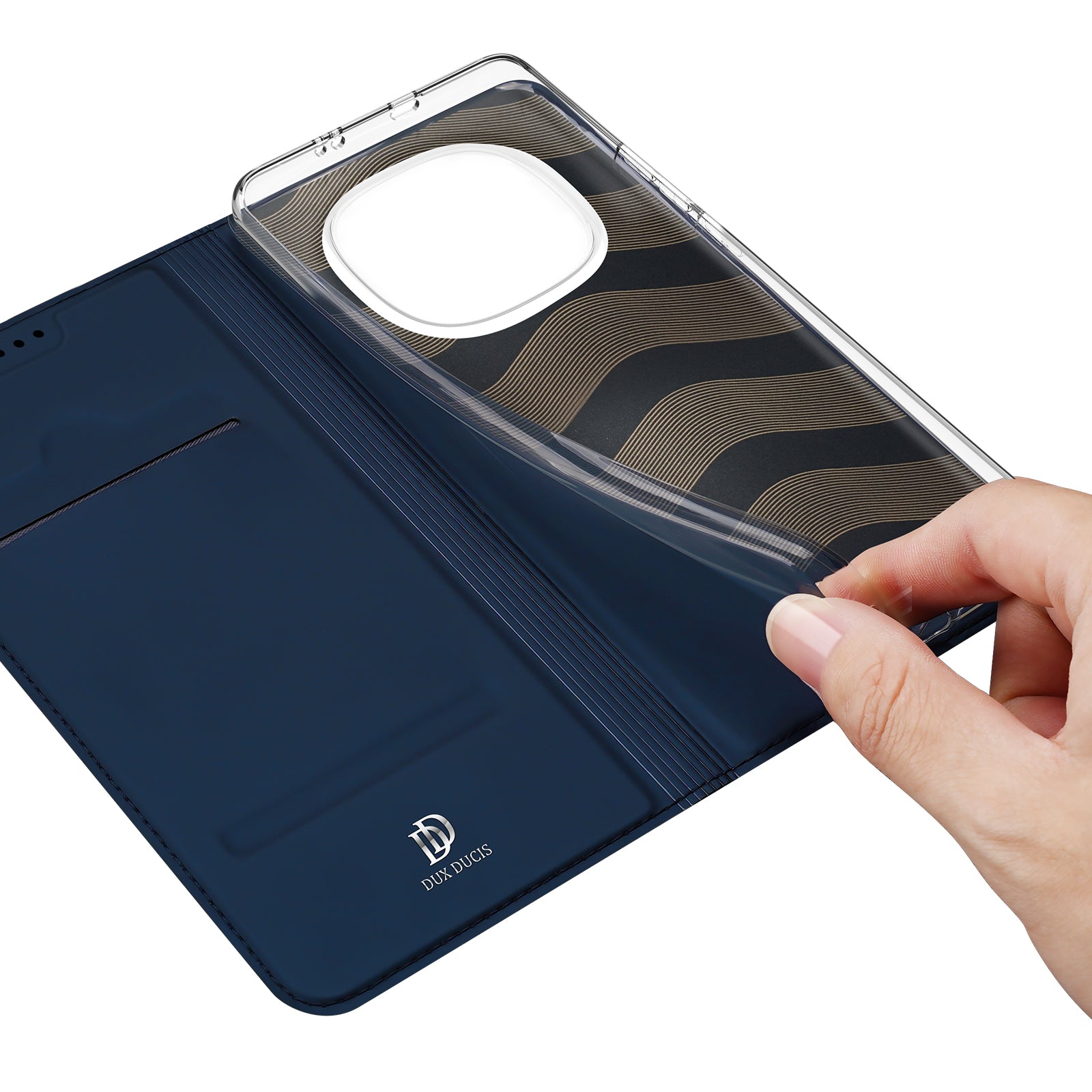 For Xiaomi Poco M8 5G / Redmi Note 15 5G (Global) / 15 4G (Global) Case DUX DUCIS Skin Pro Series Leather Stand Cover Card Holder - Blue