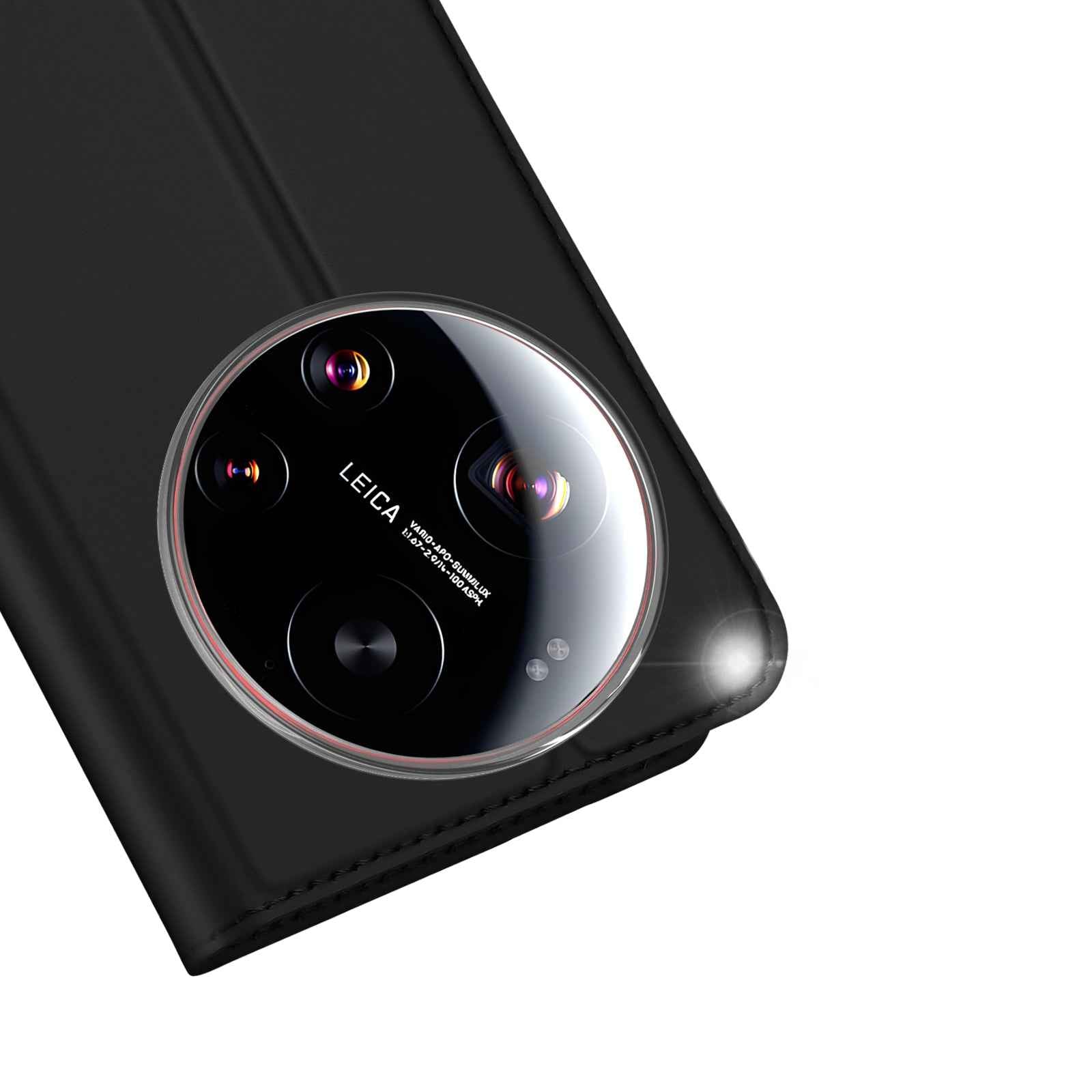 For Xiaomi 17 Ultra 5G Case DUX DUCIS Skin Pro Series Leather Stand Cover Card Holder - Black