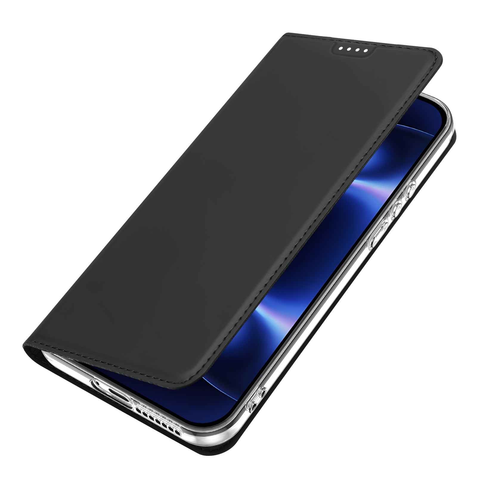 For Xiaomi 17 Ultra 5G Case DUX DUCIS Skin Pro Series Leather Stand Cover Card Holder - Black