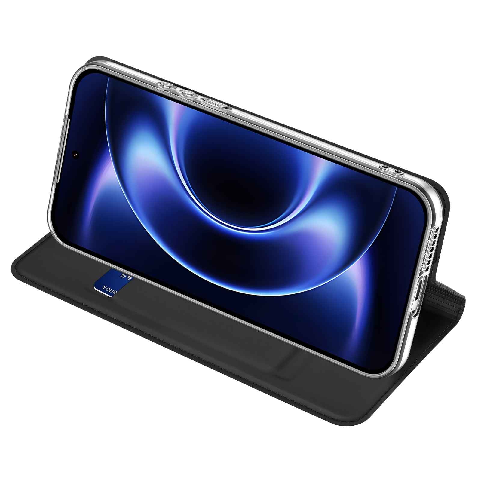 For Xiaomi 17 Ultra 5G Case DUX DUCIS Skin Pro Series Leather Stand Cover Card Holder - Black