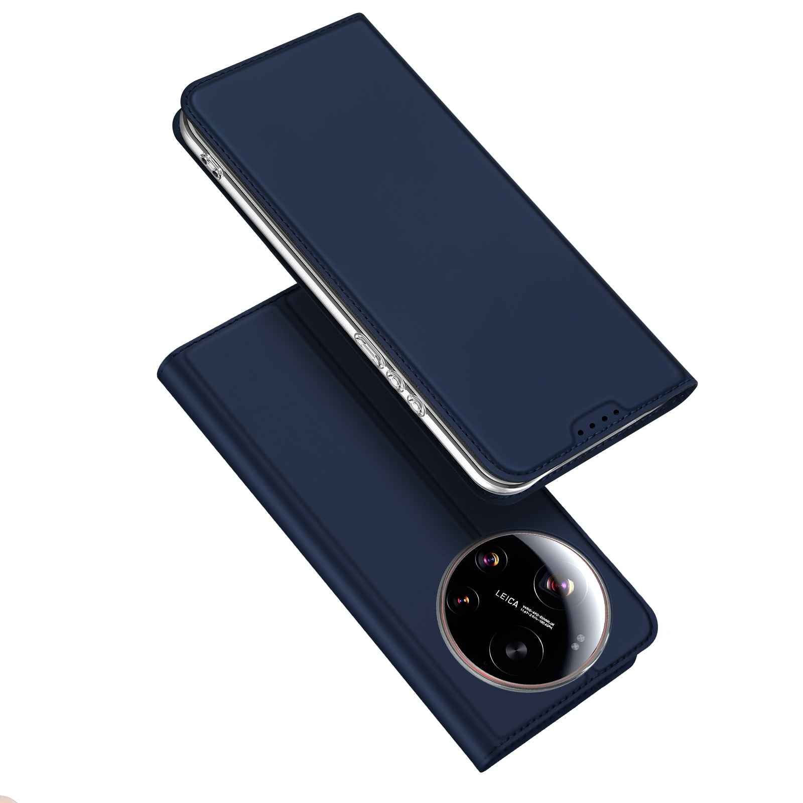 For Xiaomi 17 Ultra 5G Case DUX DUCIS Skin Pro Series Leather Stand Cover Card Holder - Blue