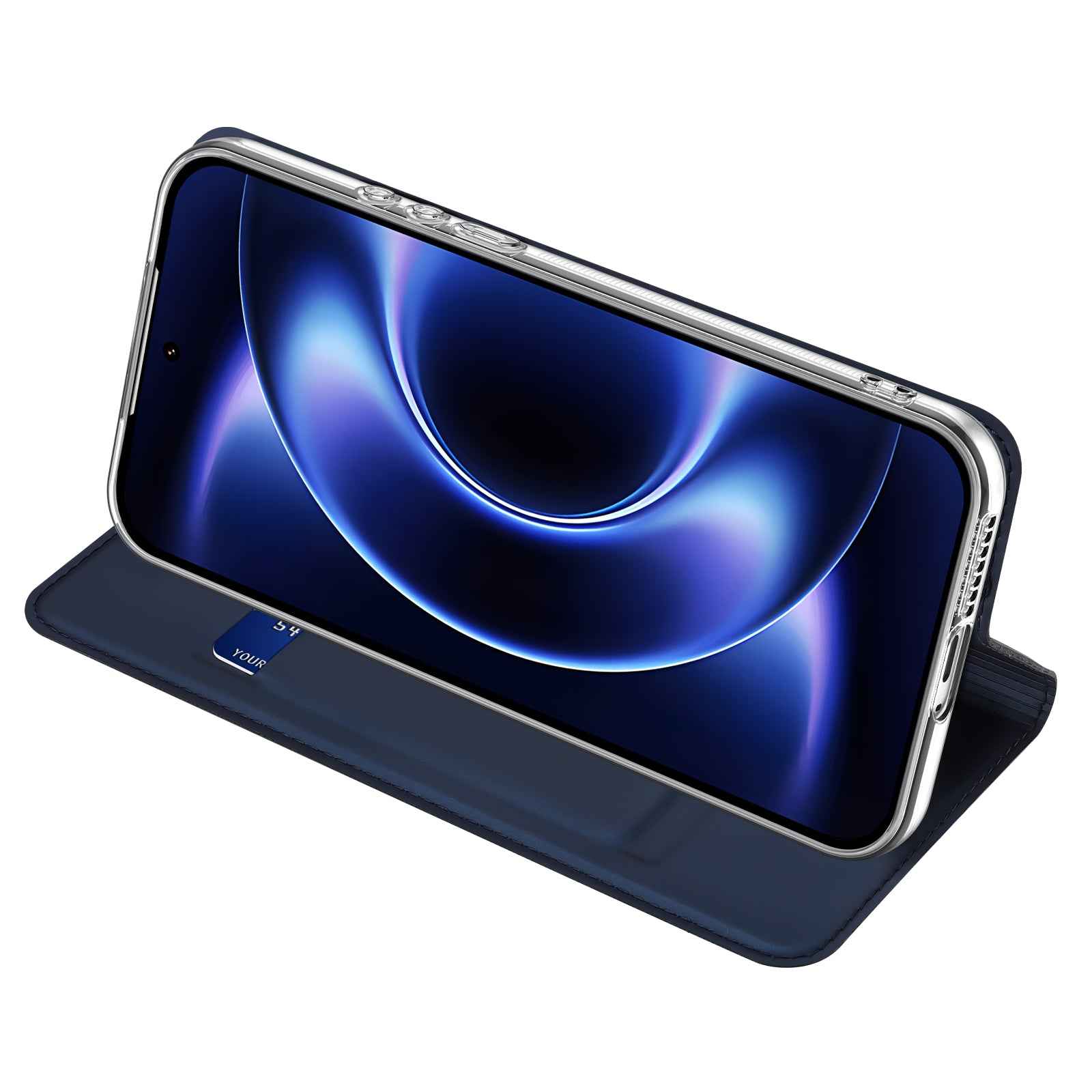 For Xiaomi 17 Ultra 5G Case DUX DUCIS Skin Pro Series Leather Stand Cover Card Holder - Blue