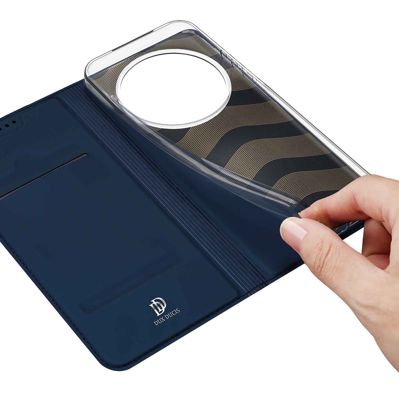 For Xiaomi 17 Ultra 5G Case DUX DUCIS Skin Pro Series Leather Stand Cover Card Holder - Blue