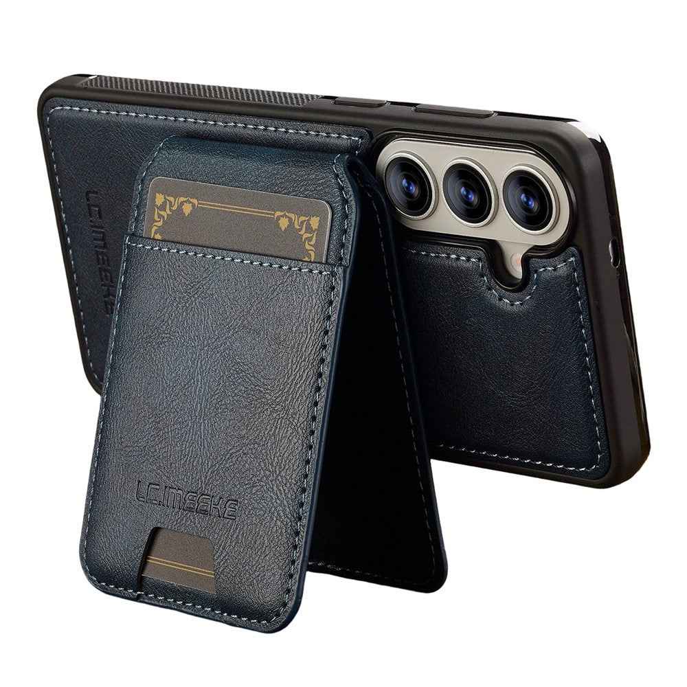 LC.IMEEKE L3 For Samsung Galaxy A57 5G Magnetic Case Detachable Card Holder Leather TPU Mobile Cover - Blue