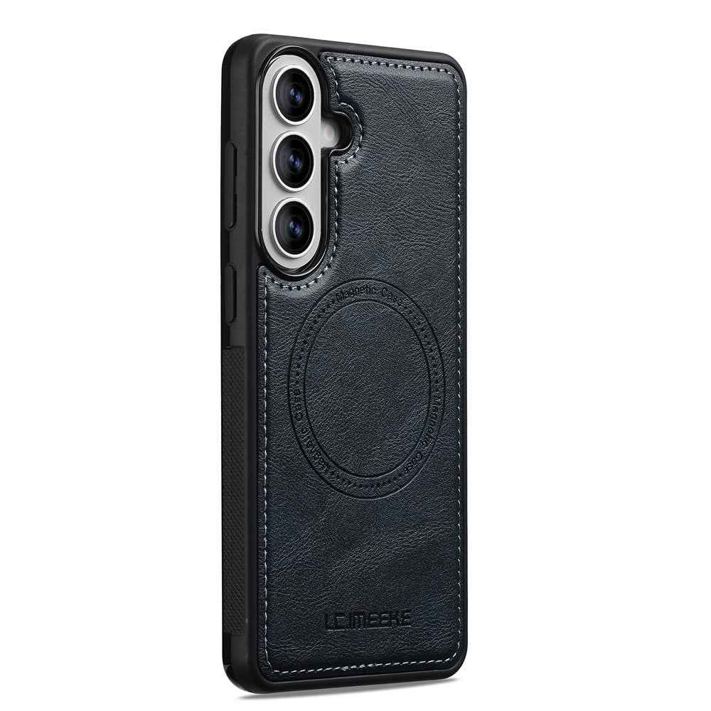LC.IMEEKE L3 For Samsung Galaxy A57 5G Magnetic Case Detachable Card Holder Leather TPU Mobile Cover - Blue