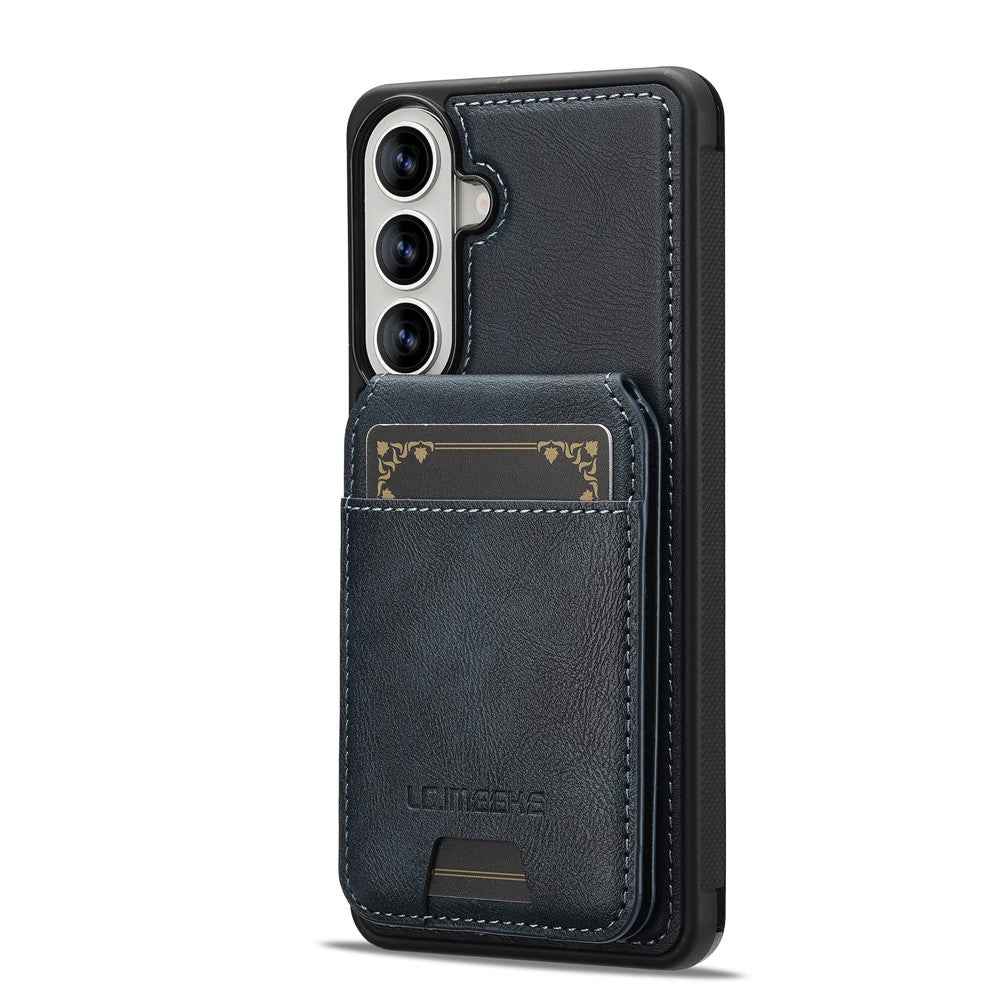 LC.IMEEKE L3 For Samsung Galaxy A57 5G Magnetic Case Detachable Card Holder Leather TPU Mobile Cover - Blue