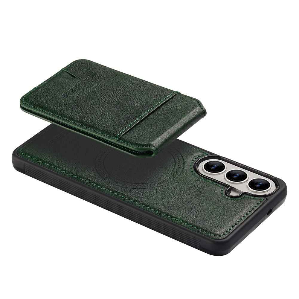 LC.IMEEKE L3 For Samsung Galaxy A57 5G Magnetic Case Detachable Card Holder Leather TPU Mobile Cover - Green