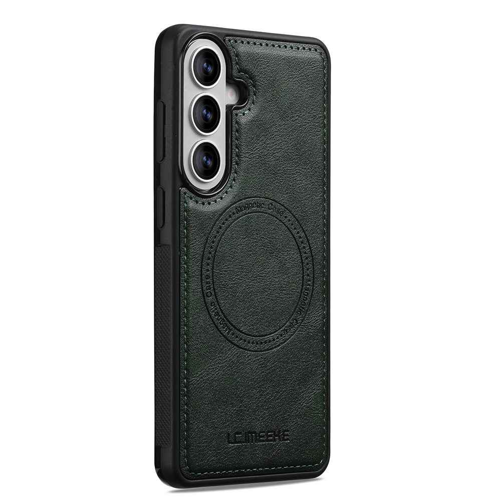 LC.IMEEKE L3 For Samsung Galaxy A57 5G Magnetic Case Detachable Card Holder Leather TPU Mobile Cover - Green