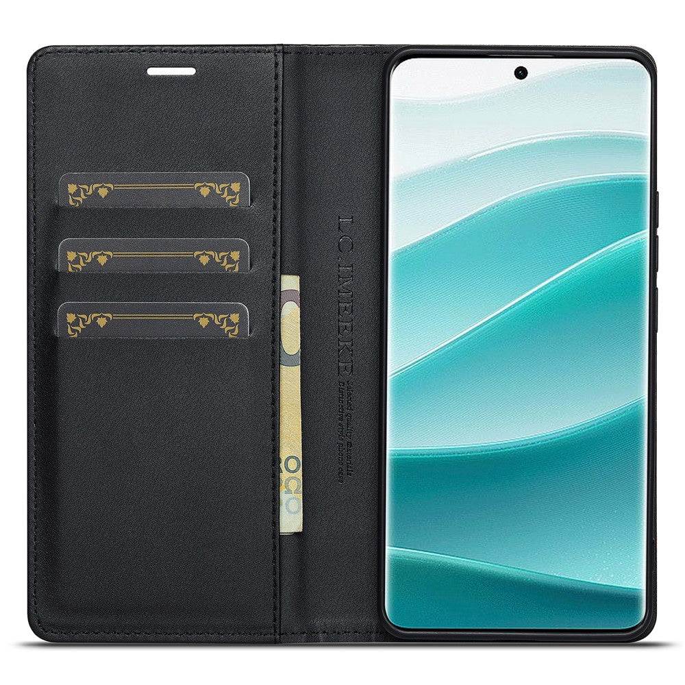 LC.IMEEKE For Xiaomi Redmi Note 15 Pro 5G (Global) Wallet Case Carbon Fiber Texture Leather Phone Cover - Horizontal Stripe