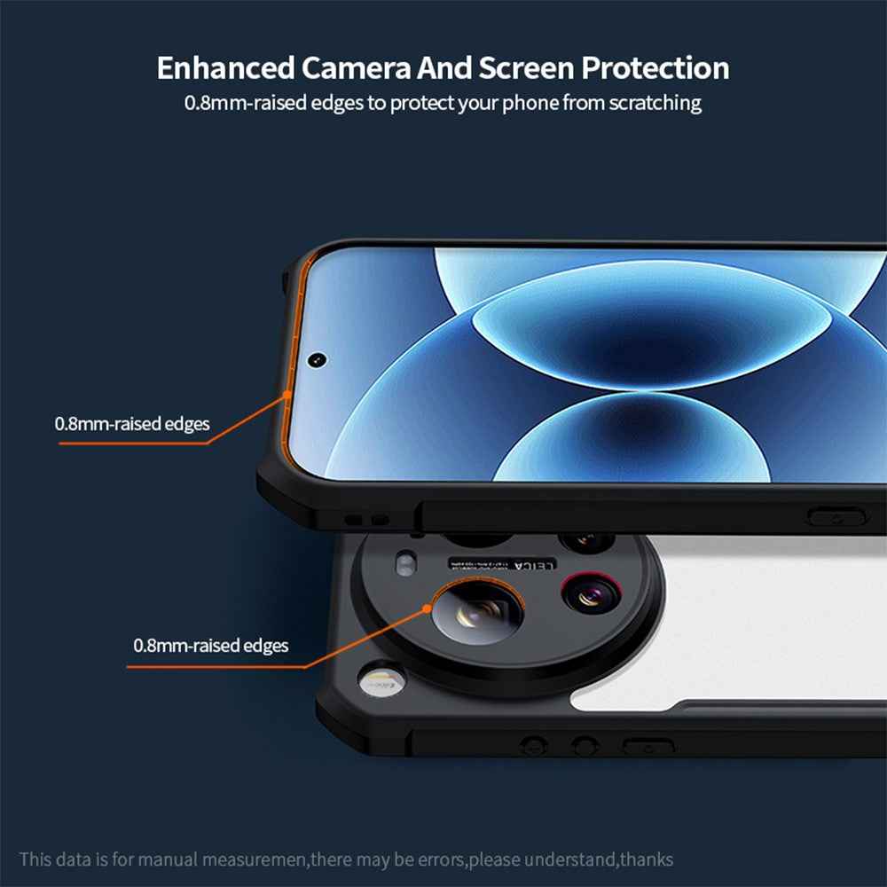 XUNDD For Xiaomi 17 Ultra 5G Case Dropproof TPU + Acrylic Clear Back Phone Cover - Black