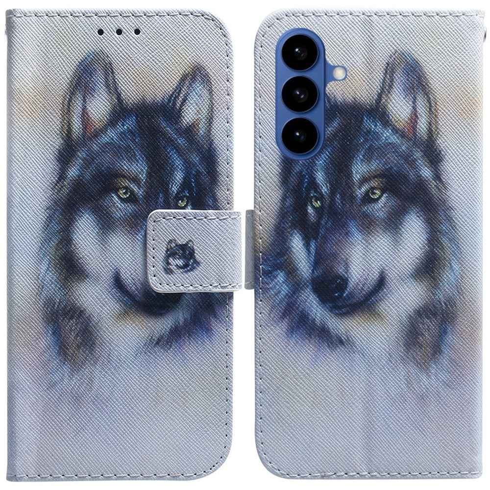 For Samsung Galaxy A57 5G Wallet Case Pattern Print Leather Phone Cover - Wolf