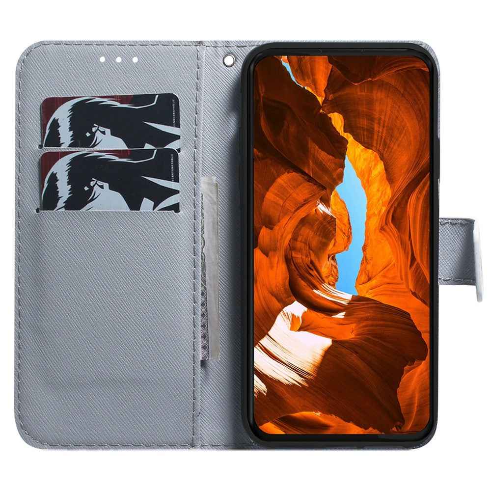 For Samsung Galaxy A57 5G Wallet Case Pattern Print Leather Phone Cover - Wolf