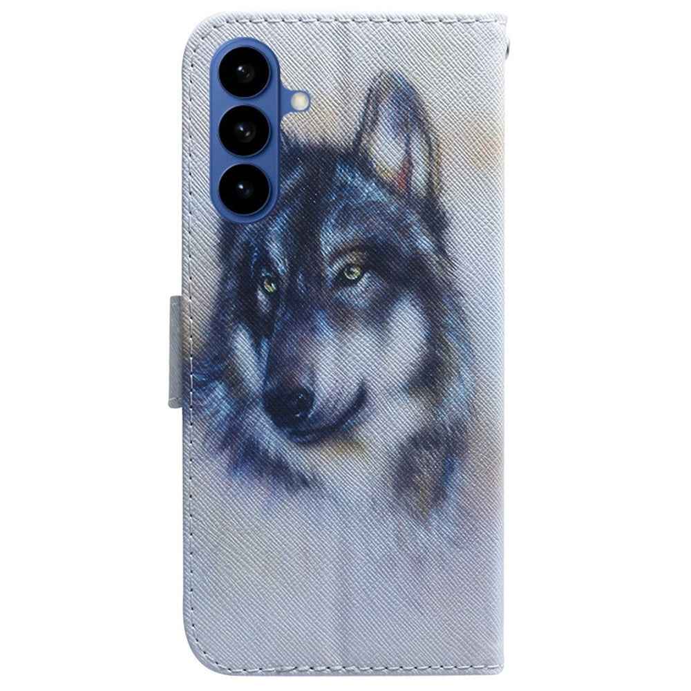 For Samsung Galaxy A57 5G Wallet Case Pattern Print Leather Phone Cover - Wolf