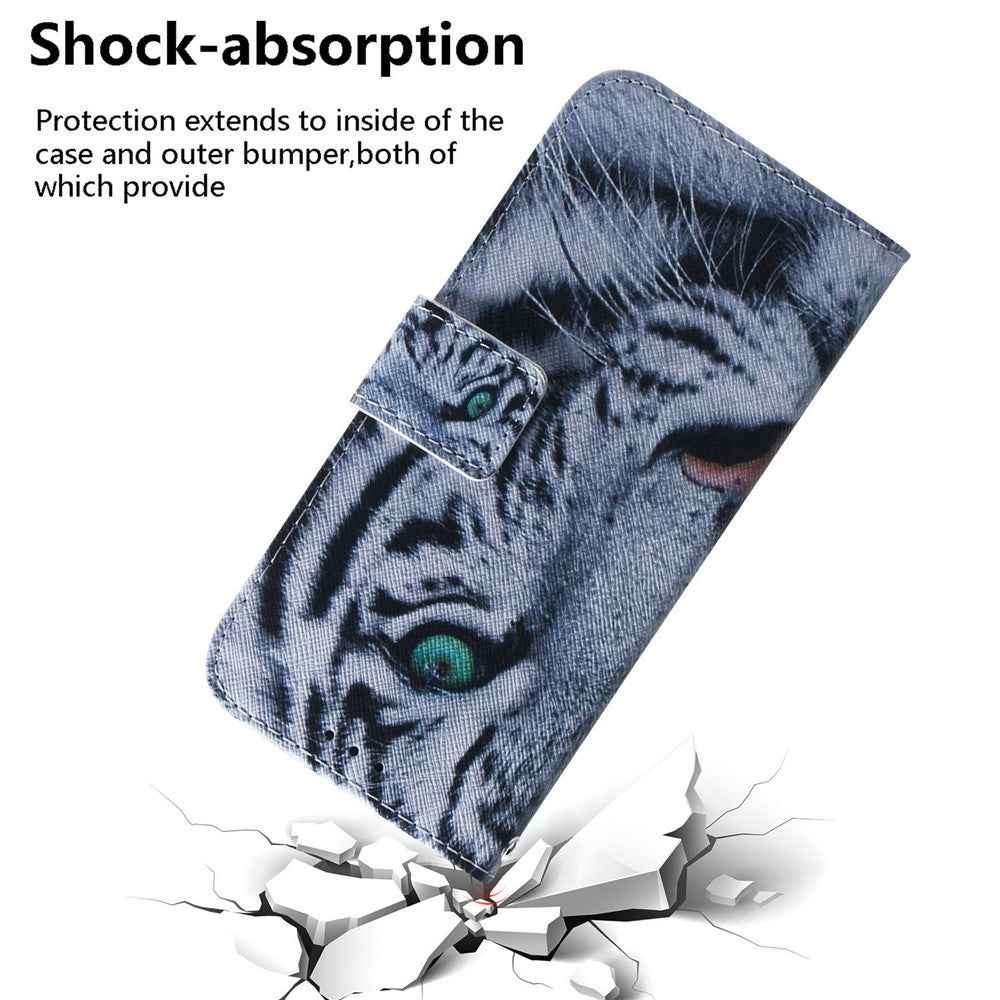 For Samsung Galaxy A57 5G Wallet Case Pattern Print Leather Phone Cover - Tiger