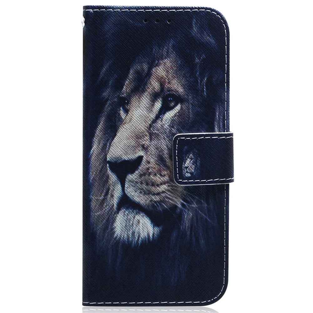 For Samsung Galaxy A57 5G Wallet Case Pattern Print Leather Phone Cover - Lion