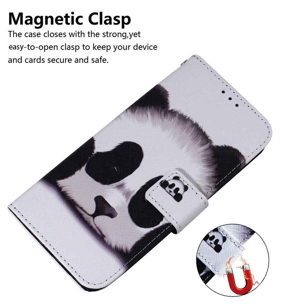 For Samsung Galaxy A57 5G Wallet Case Pattern Print Leather Phone Cover - Panda