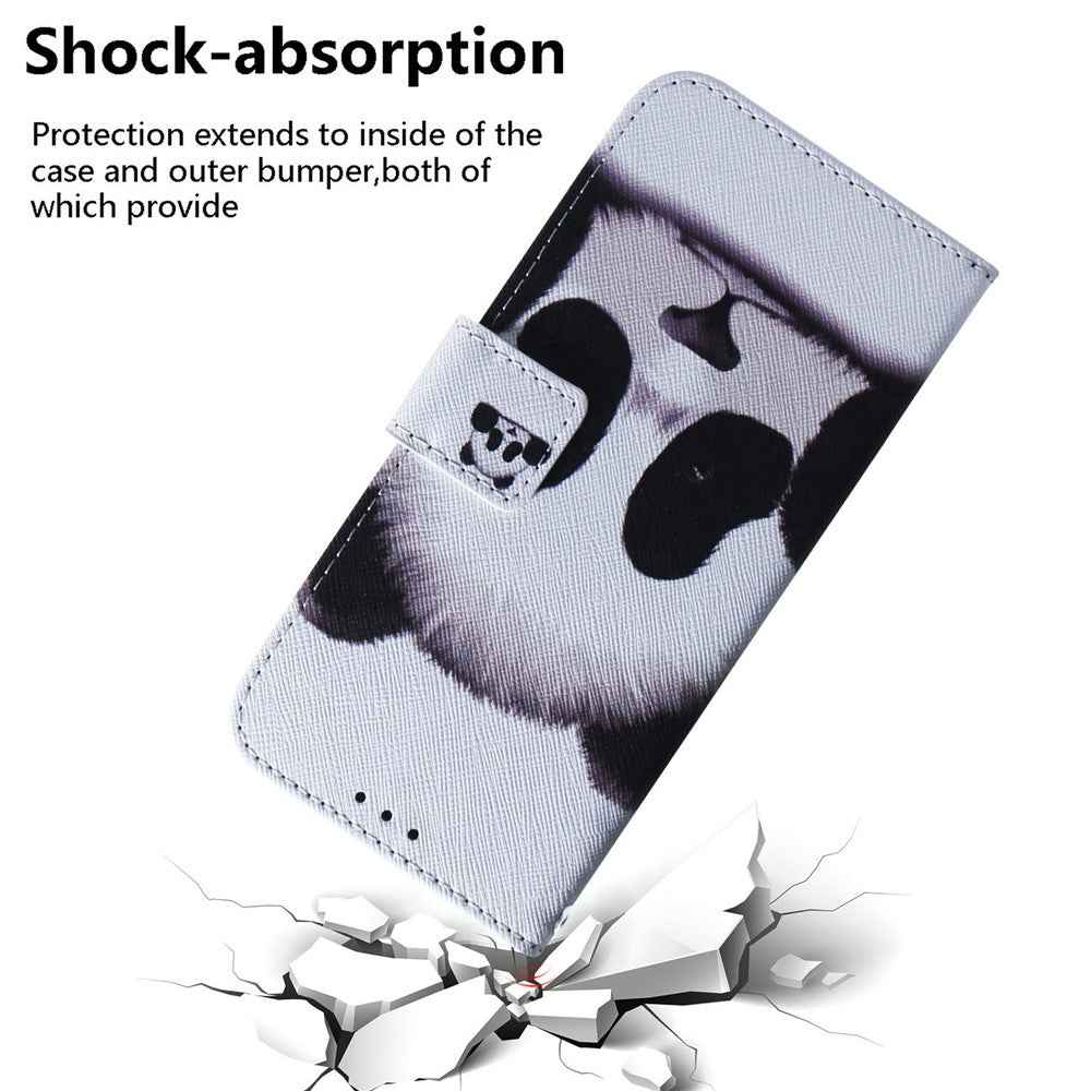 For Samsung Galaxy A57 5G Wallet Case Pattern Print Leather Phone Cover - Panda