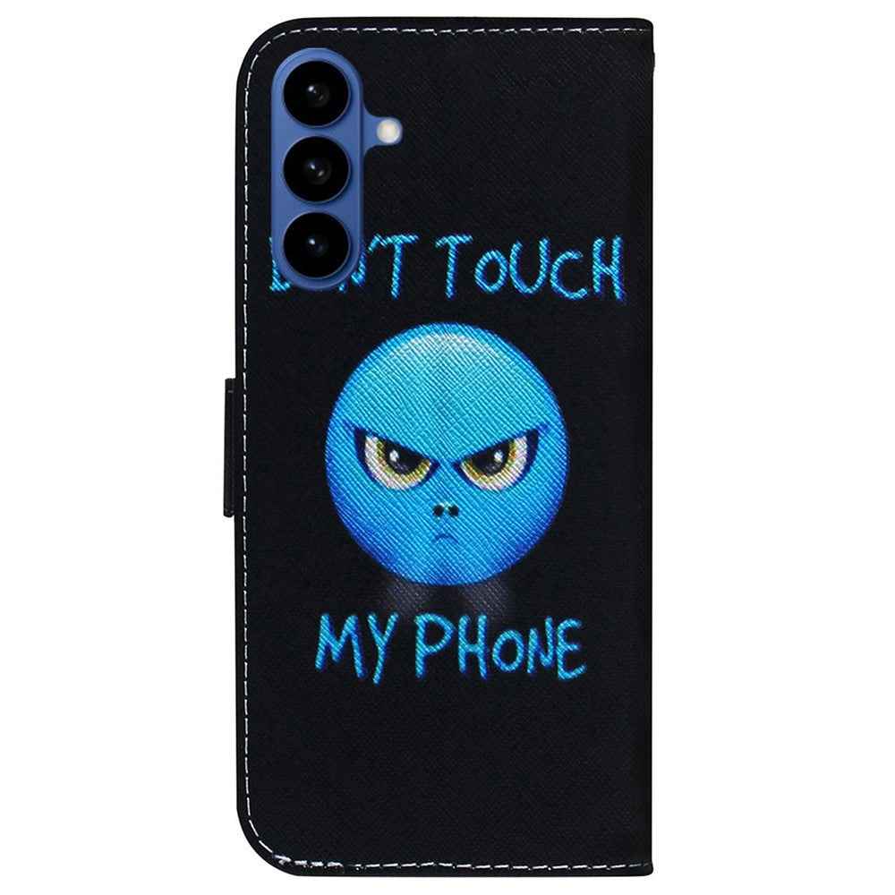 For Samsung Galaxy A57 5G Wallet Case Pattern Print Leather Phone Cover - Don't Touch My Phone