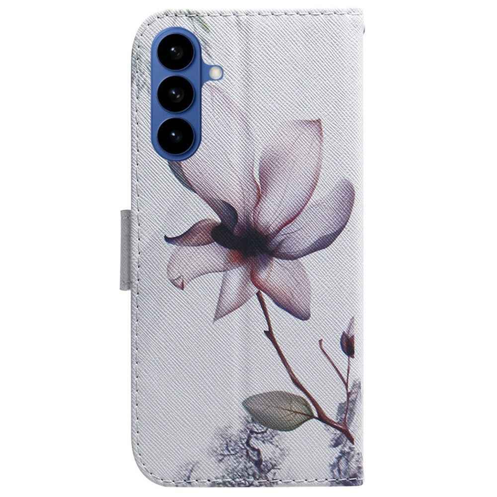 For Samsung Galaxy A57 5G Wallet Case Pattern Print Leather Phone Cover - Pink Flower