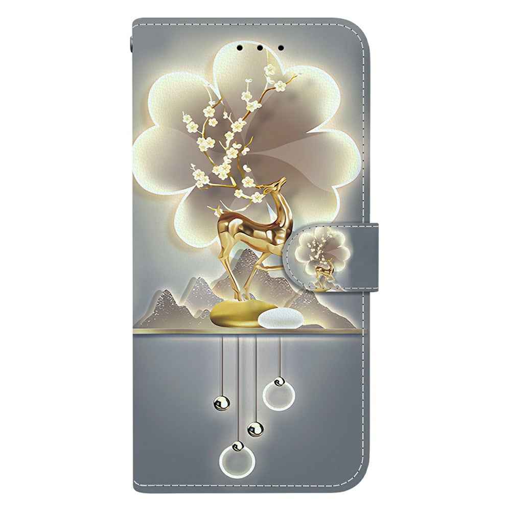 For Samsung Galaxy A57 5G Case Pattern Printing Leather Flip Wallet Phone Cover with Lanyard - Sika Deer
