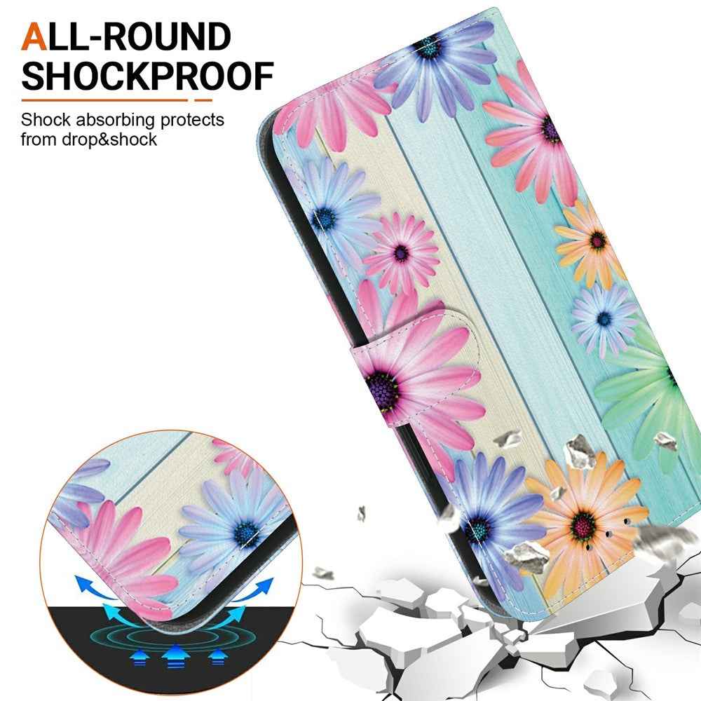 For Samsung Galaxy A57 5G Case Pattern Printing Leather Flip Wallet Phone Cover with Lanyard - Sunflower