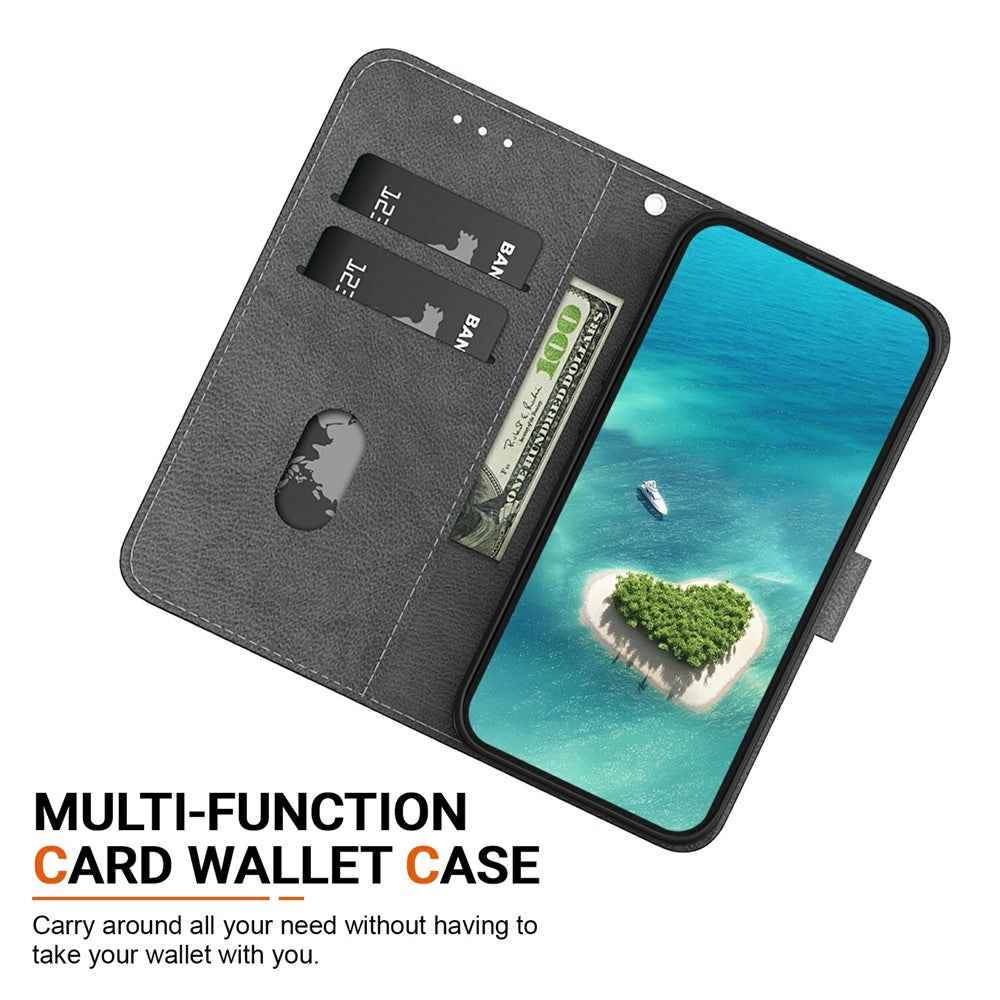 For Samsung Galaxy A57 5G Case Pattern Printing Leather Flip Wallet Phone Cover with Lanyard - Heart Shape