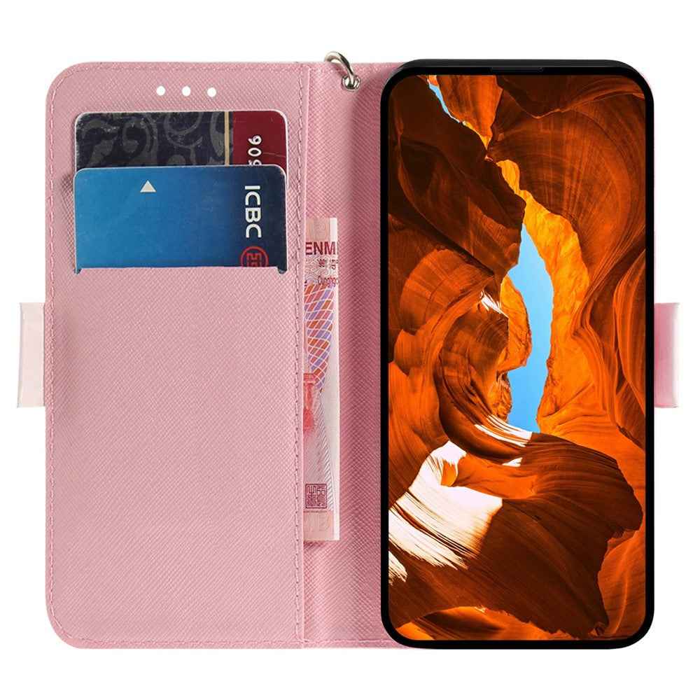 For Samsung Galaxy A57 5G Case Pattern Printing Leather Wallet Phone Cover with Wrist Strap - Butterfly High Heels