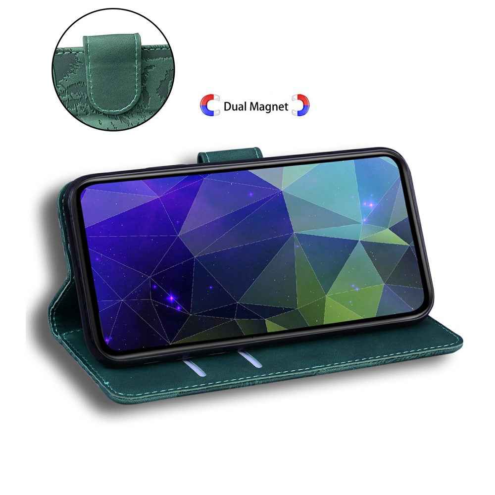 For Samsung Galaxy A57 5G Case Tiger Imprint Leather Wallet Phone Cover - Green
