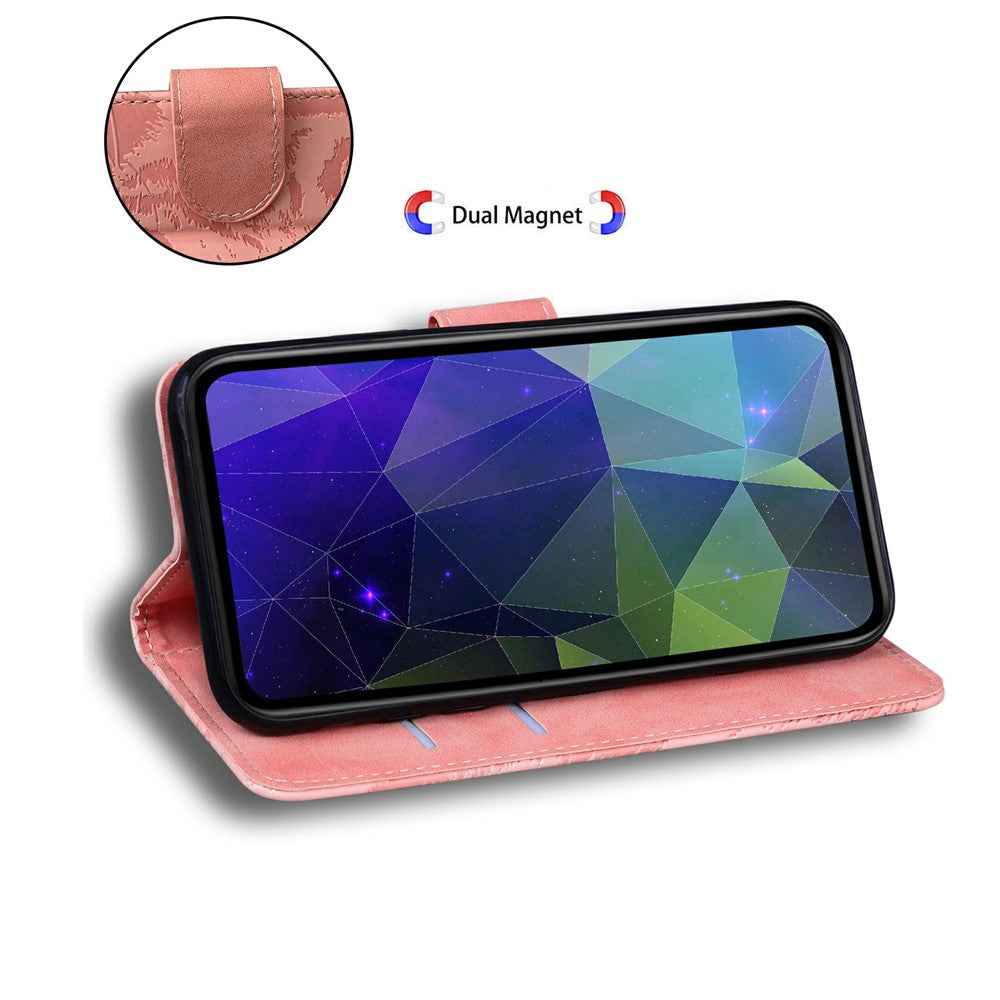 For Samsung Galaxy A57 5G Case Tiger Imprint Leather Wallet Phone Cover - Pink