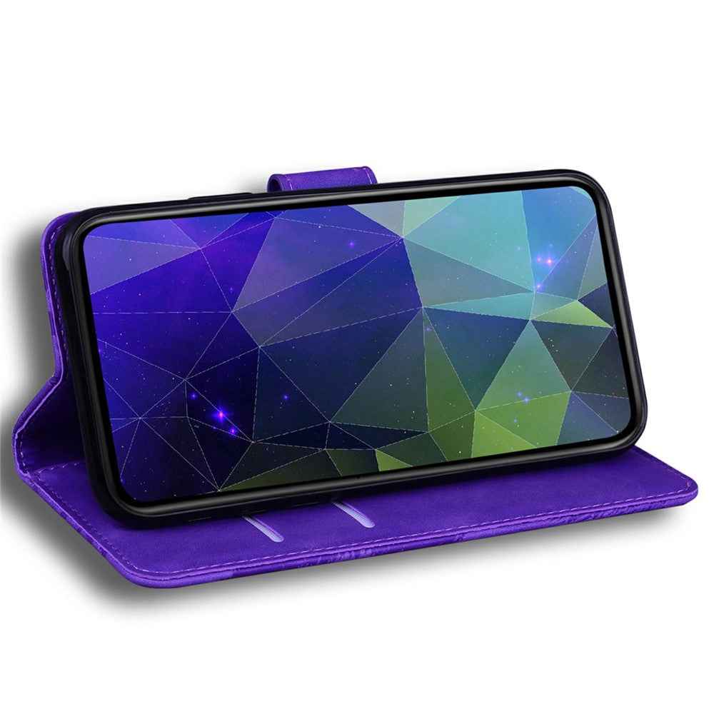 For Samsung Galaxy A57 5G Case Solid Color Leather Wallet Phone Cover - Purple