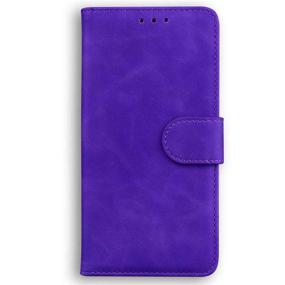 For Samsung Galaxy A57 5G Case Solid Color Leather Wallet Phone Cover - Purple