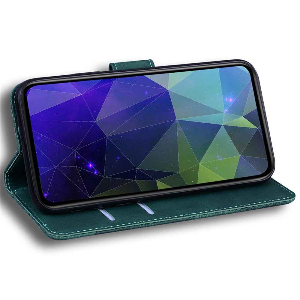 For Samsung Galaxy A57 5G Case Solid Color Leather Wallet Phone Cover - Green