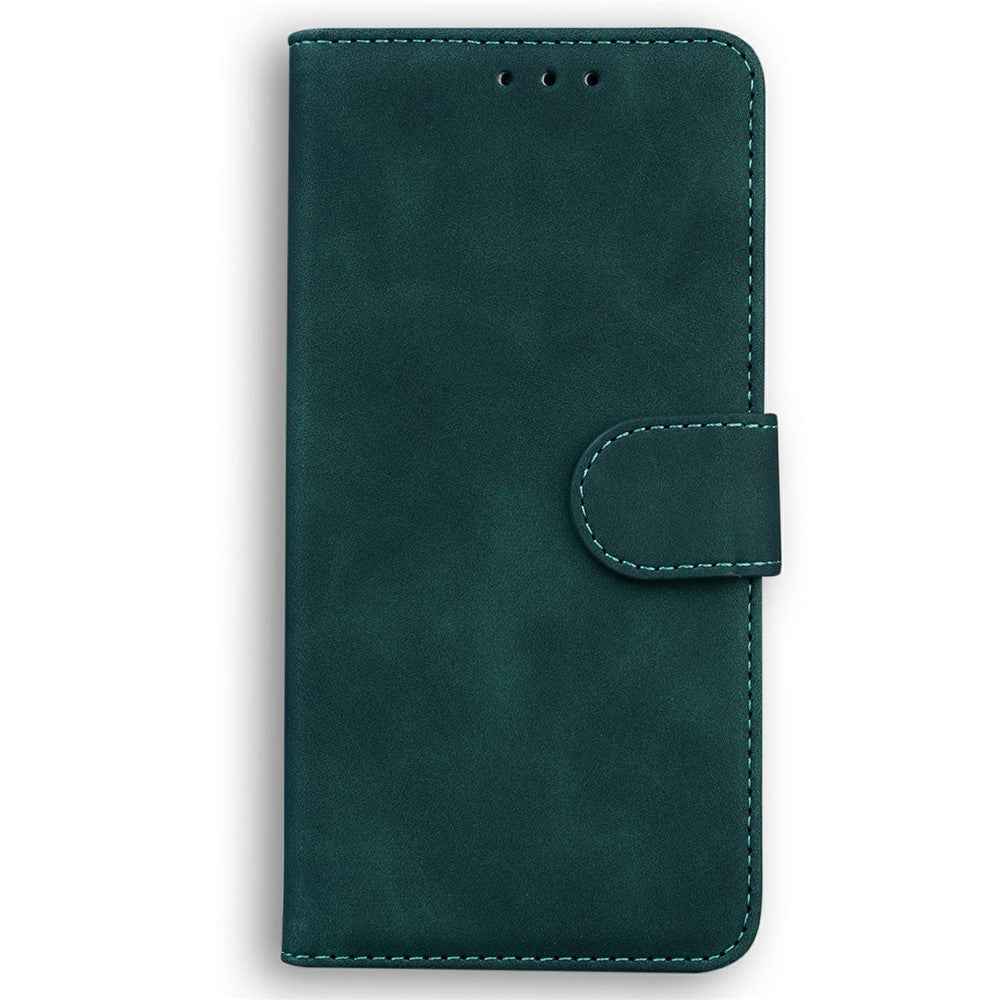 For Samsung Galaxy A57 5G Case Solid Color Leather Wallet Phone Cover - Green