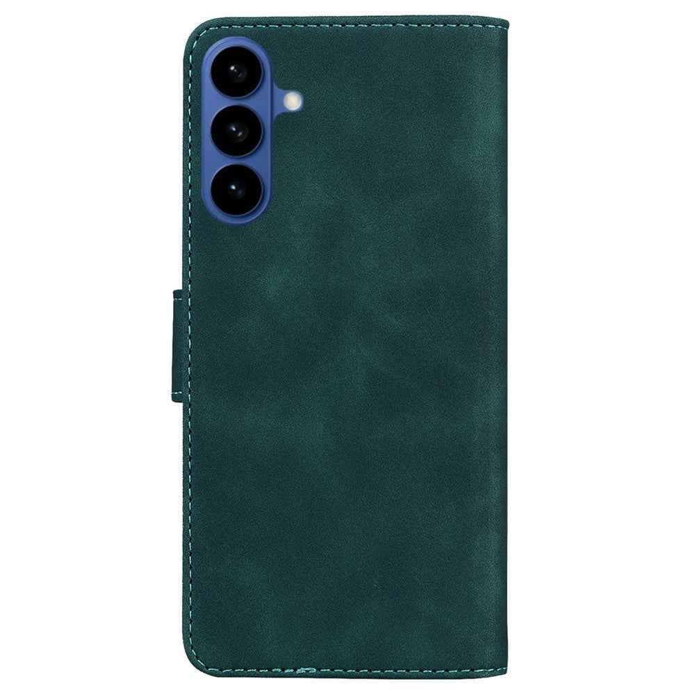 For Samsung Galaxy A57 5G Case Solid Color Leather Wallet Phone Cover - Green