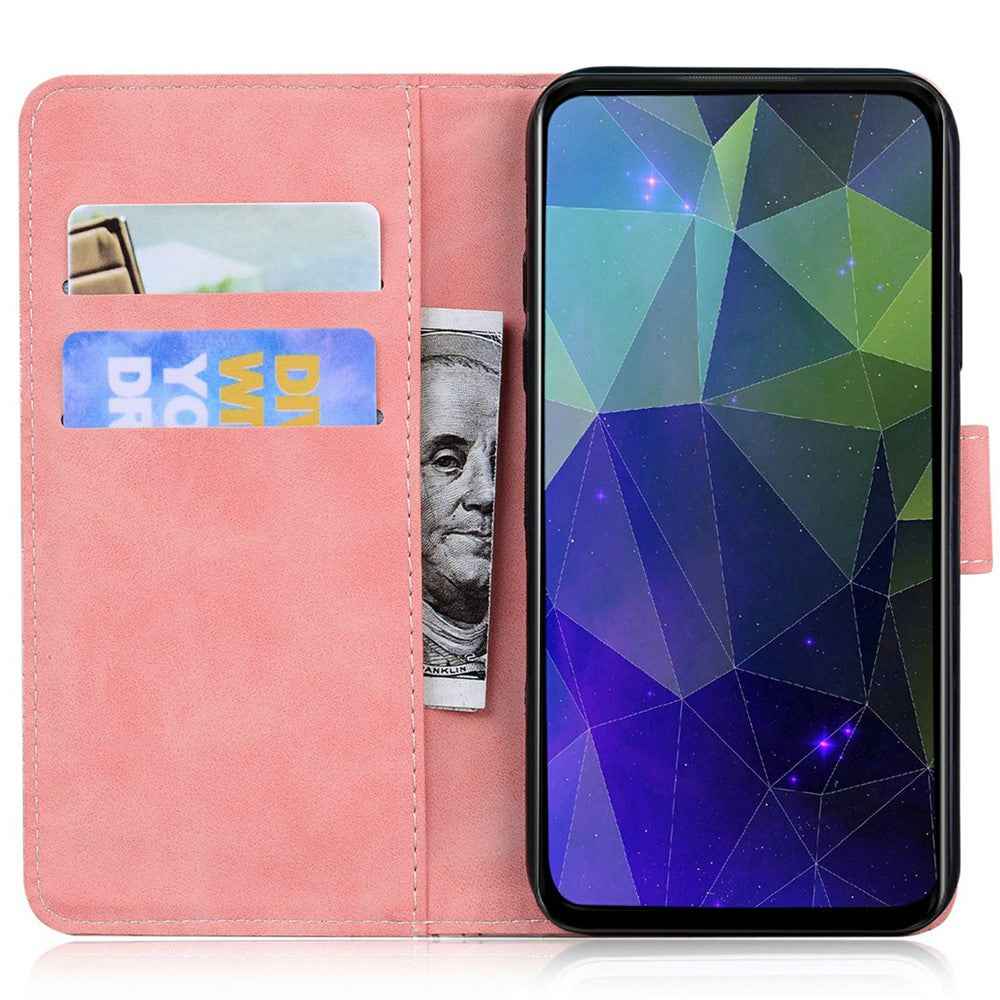 For Samsung Galaxy A57 5G Case Solid Color Leather Wallet Phone Cover - Pink