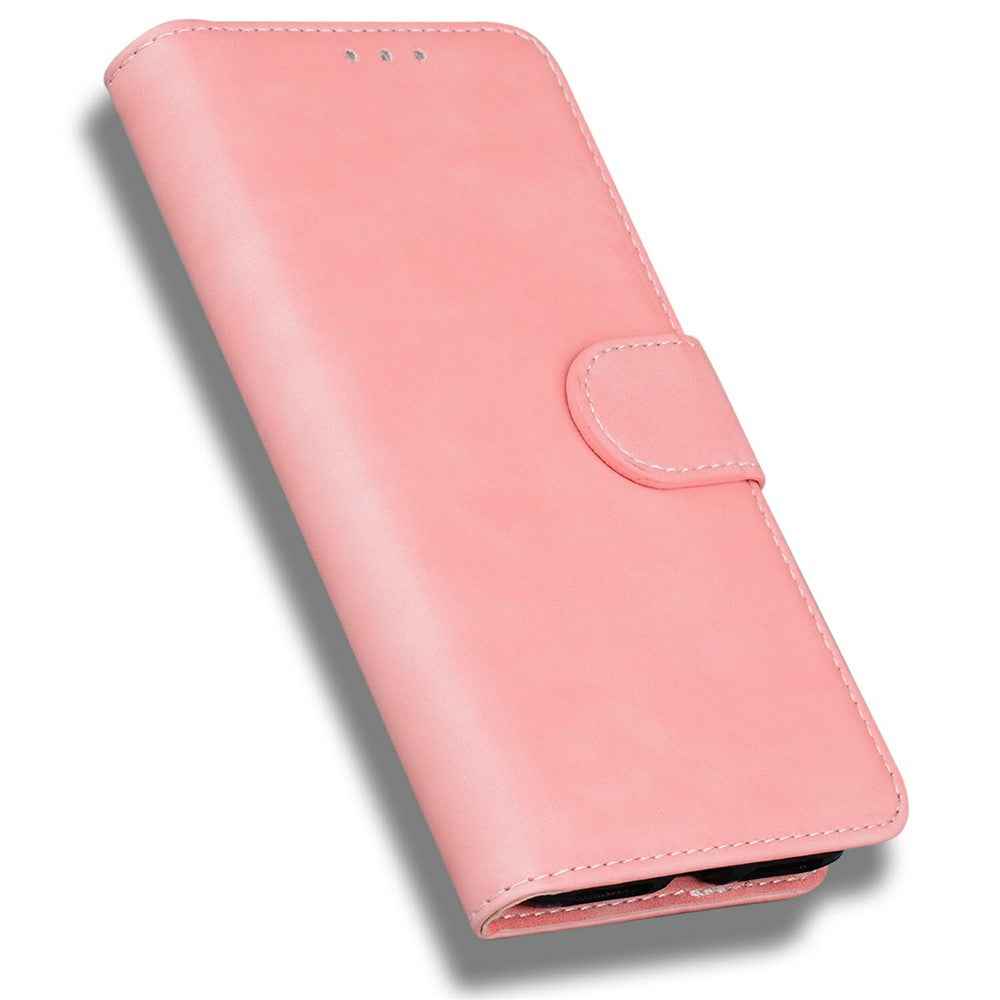 For Samsung Galaxy A57 5G Case Solid Color Leather Wallet Phone Cover - Pink