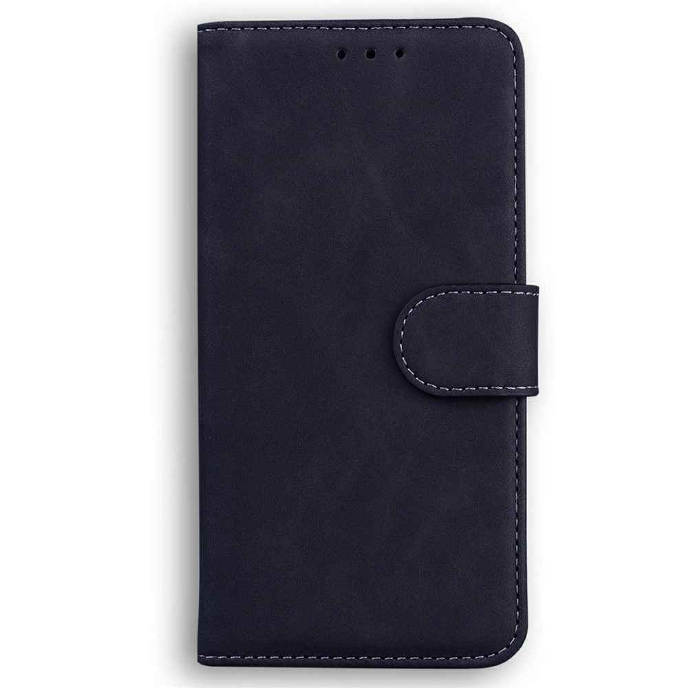 For Samsung Galaxy A57 5G Case Solid Color Leather Wallet Phone Cover - Black