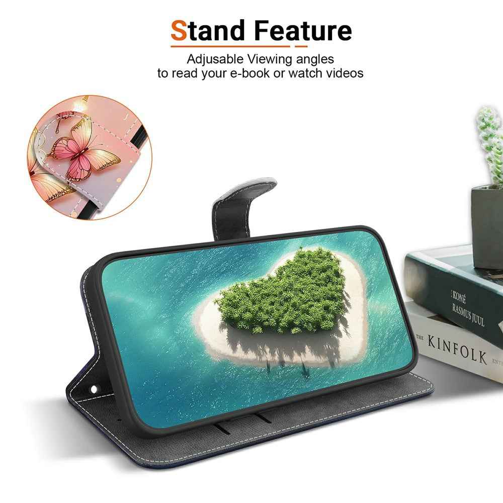 For Samsung Galaxy A57 5G Leather Case Stand Wallet Pattern Printing Phone Cover with Wrist Strap - Diamond Bear