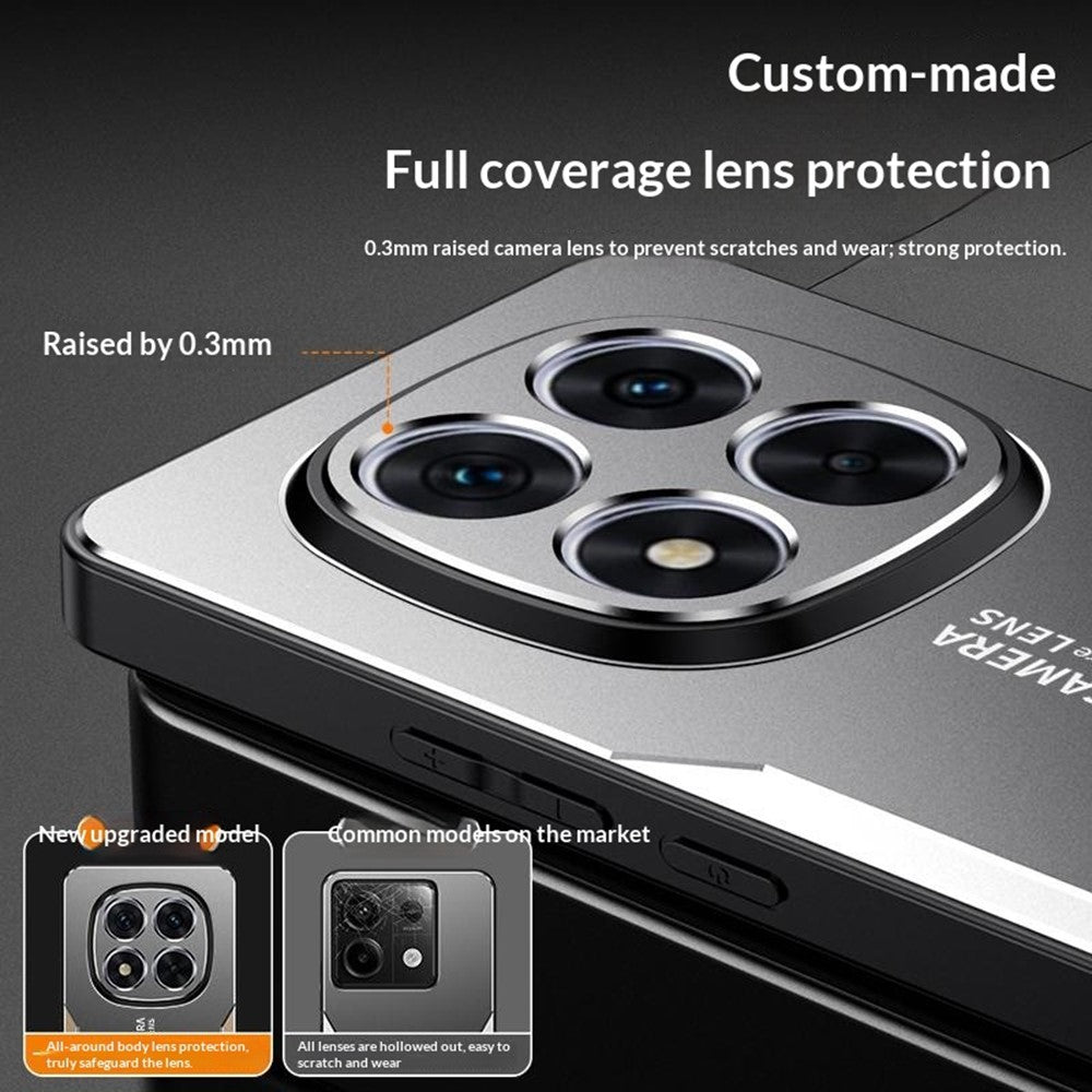For Xiaomi Redmi Note 15 Pro 4G (Global) Phone Case Aluminium Alloy TPU PC Back Cover - Gold