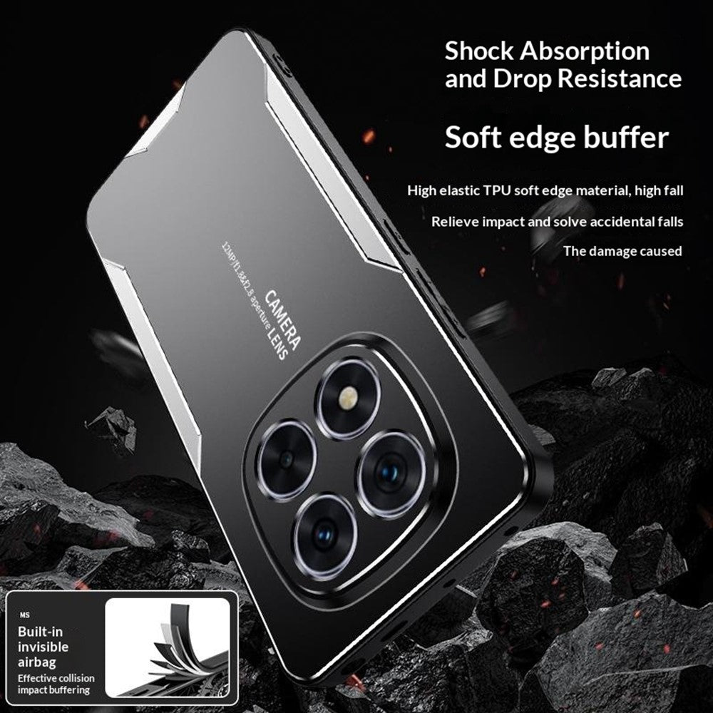 For Xiaomi Redmi Note 15 Pro 4G (Global) Phone Case Aluminium Alloy TPU PC Back Cover - Silver
