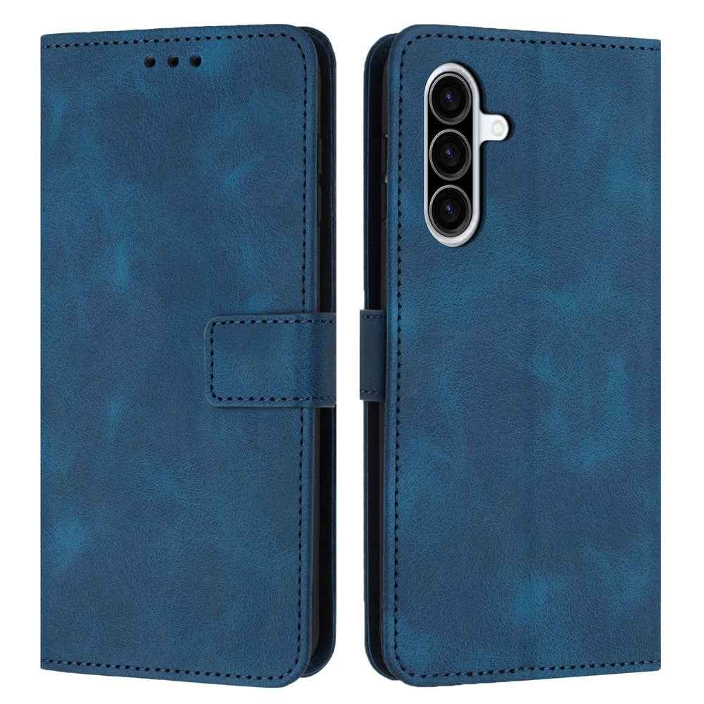 For Samsung Galaxy A57 5G Case Solid Color Leather Wallet Protective Phone Cover - Blue