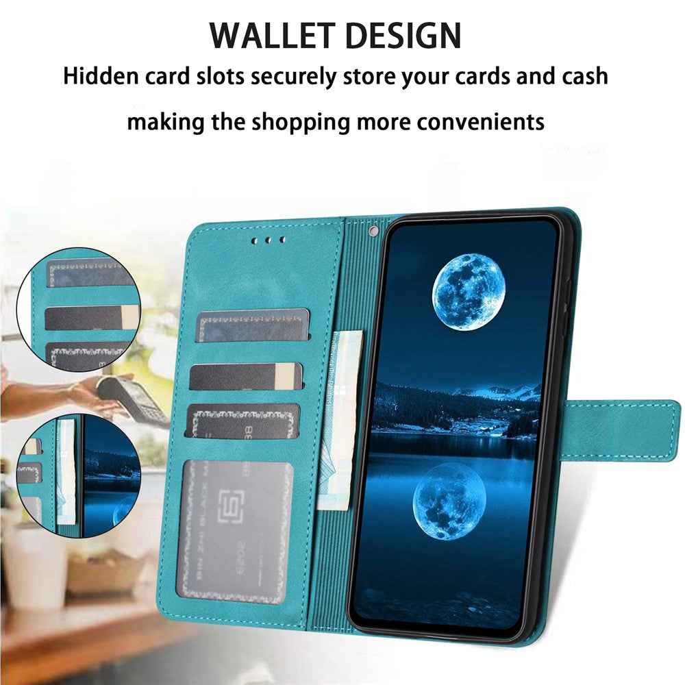 For Samsung Galaxy A57 5G Case Solid Color Leather Wallet Protective Phone Cover - Green